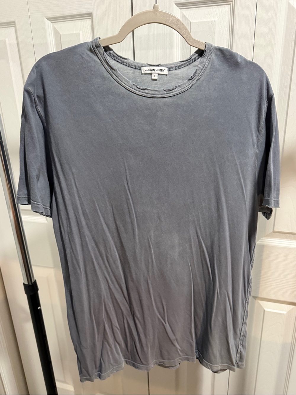 Cotton Citizen Tee Shirt Gray Men’s Large Short Sleeve-Preowned